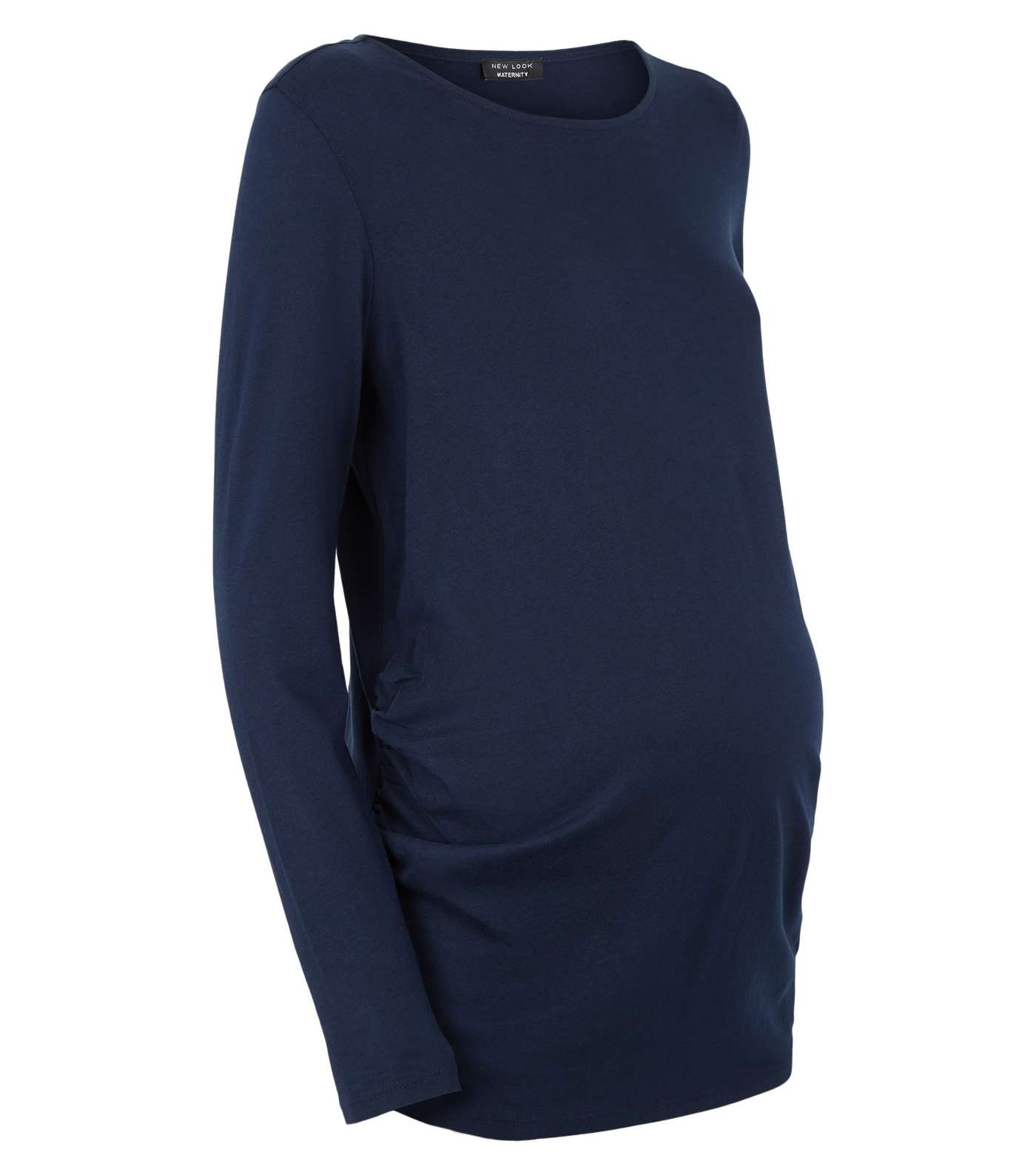 Maternity Blue Long Sleeve T-Shirt Image 4