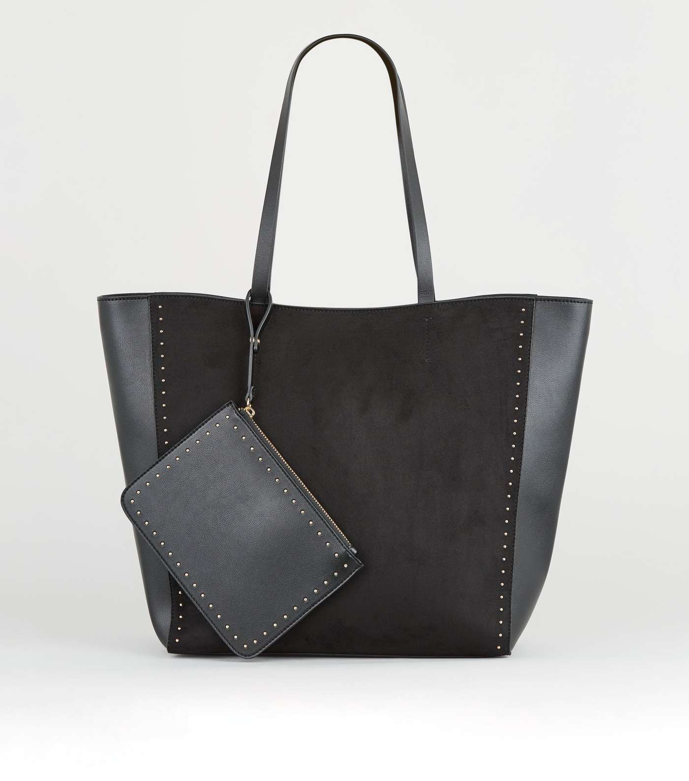 Black Studded Tote Bag