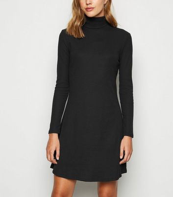 roll neck swing dress