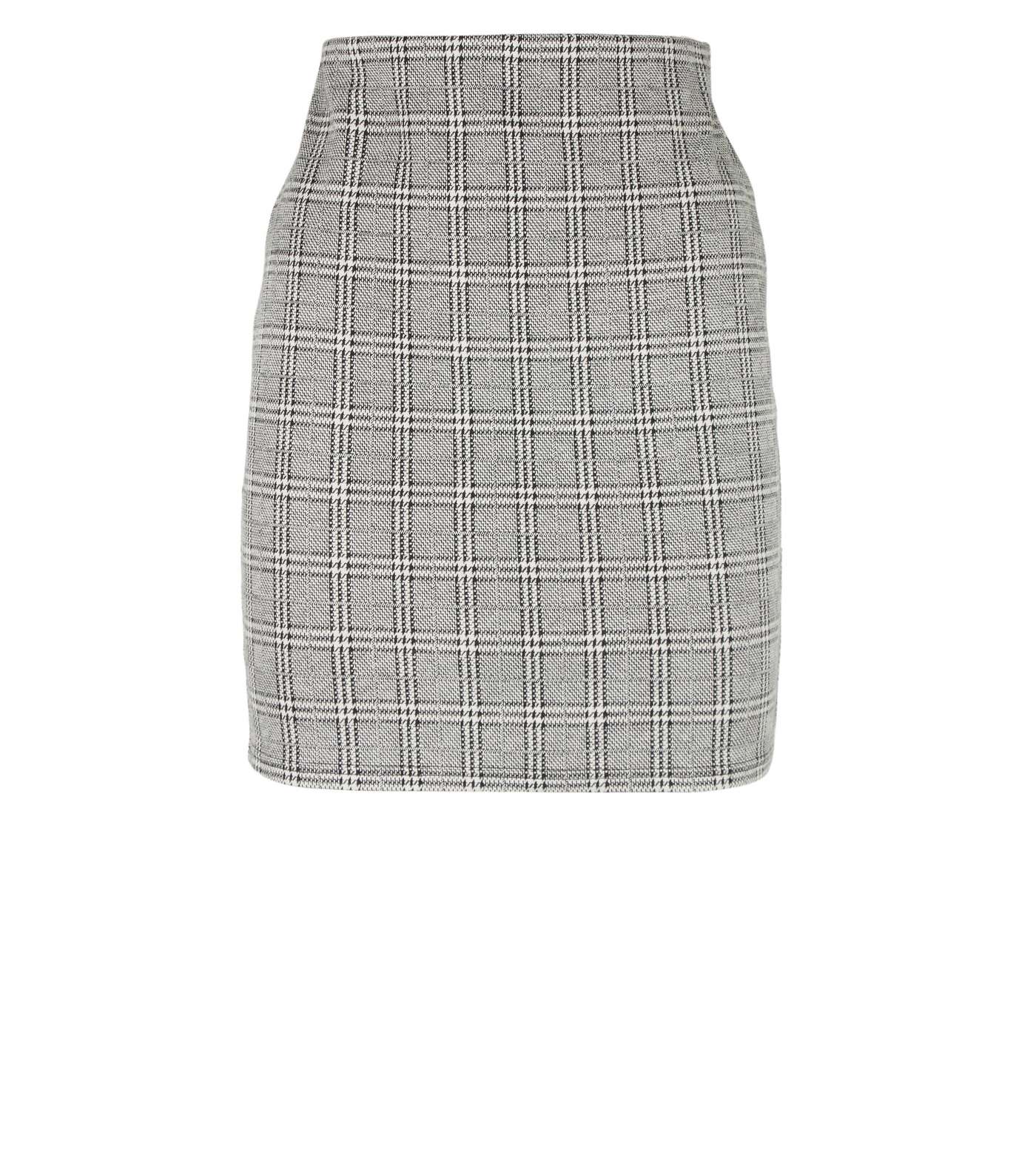 Light Grey Check Tube Skirt Image 4