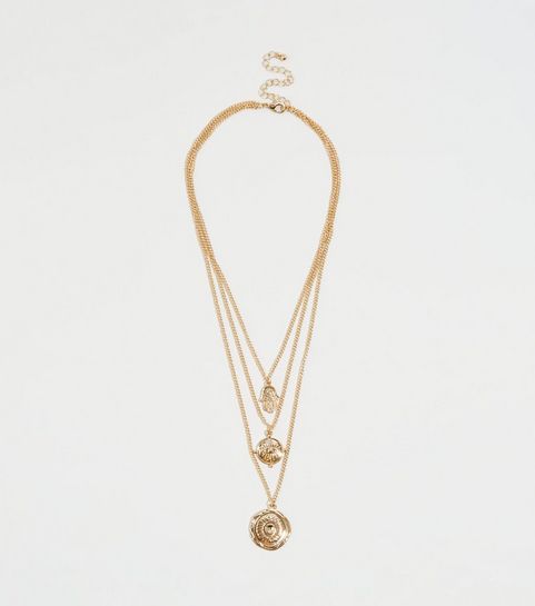 Gold Layered Pendant Necklace