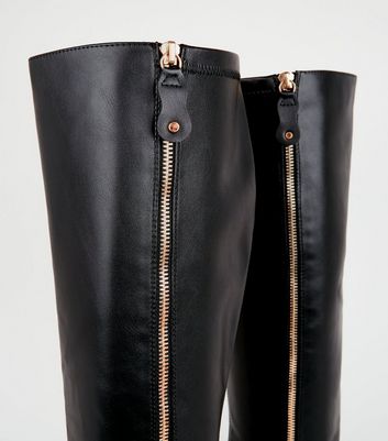 wide fit knee high boots new look