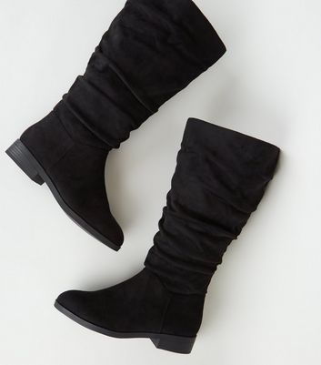 Lipsy knee high hot sale ruched leg boots