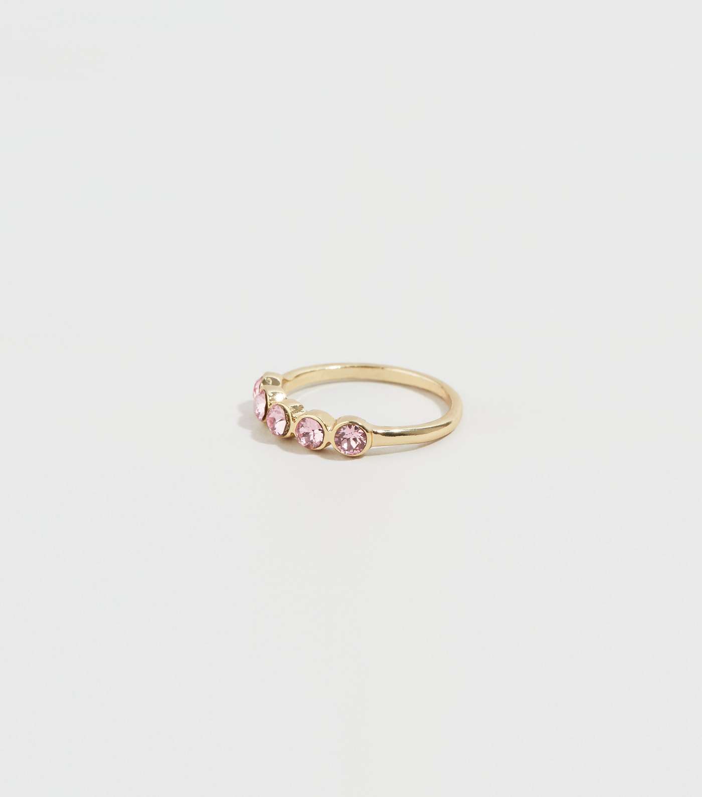 Gold Plated 5 Stone Ring with Crystals from Swarovski® Image 2