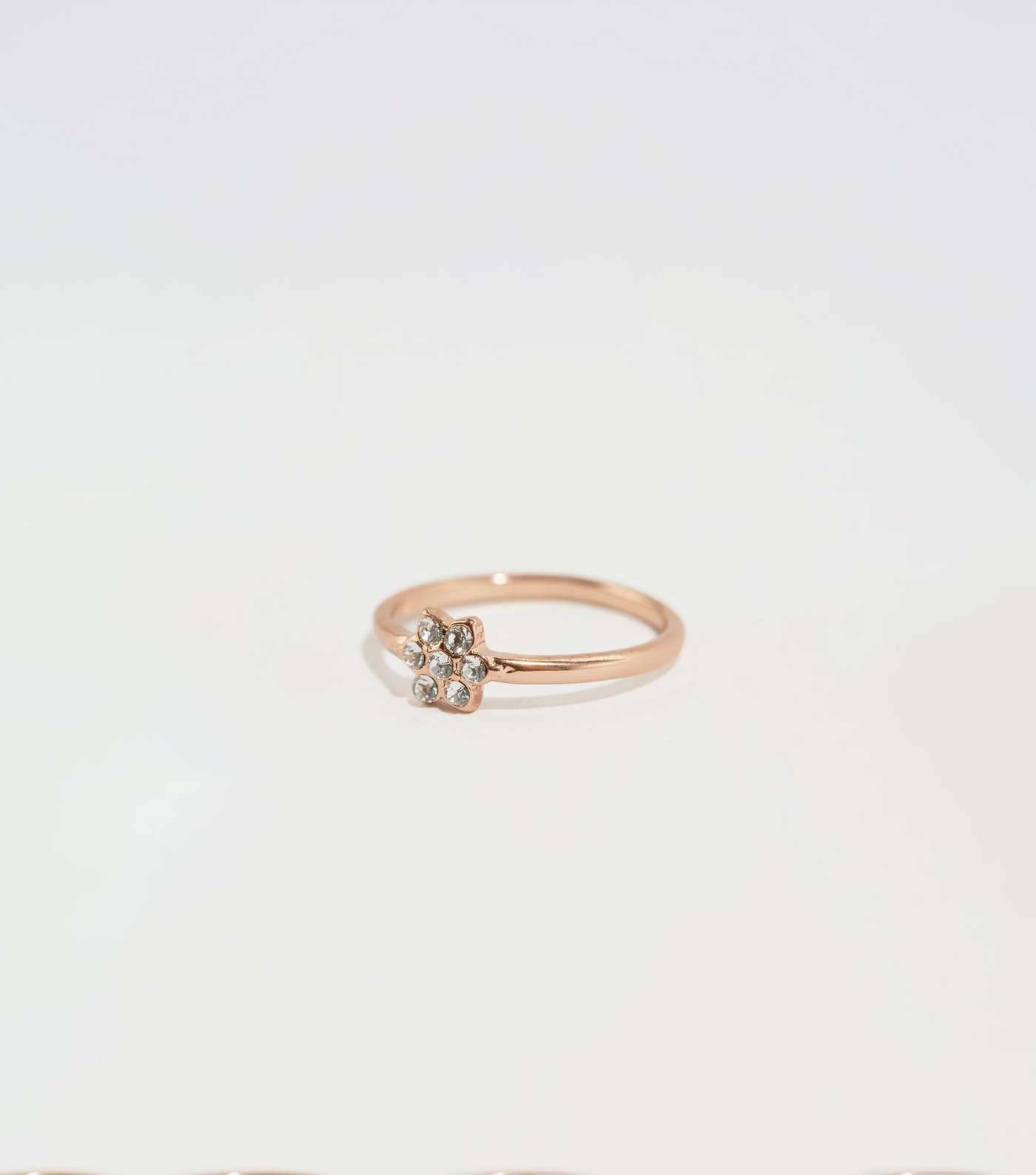 Rose Gold Flower Ring with Crystals from Swarovski® Image 2