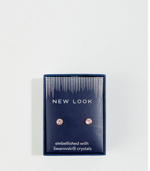 Gold Plated Stud Earrings with Crystals from Swarovski®