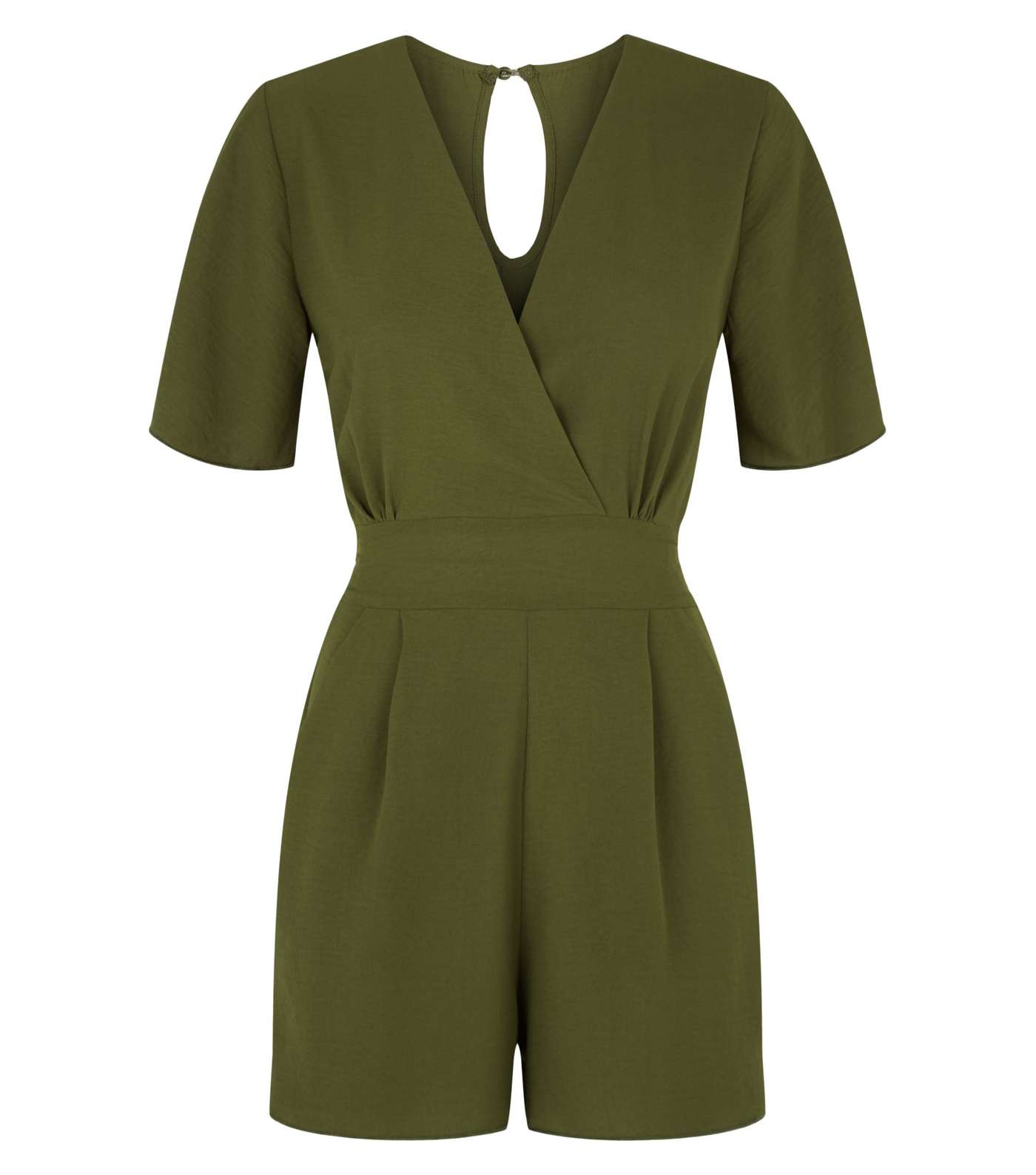 Cameo Rose Olive Wrap Playsuit Image 4