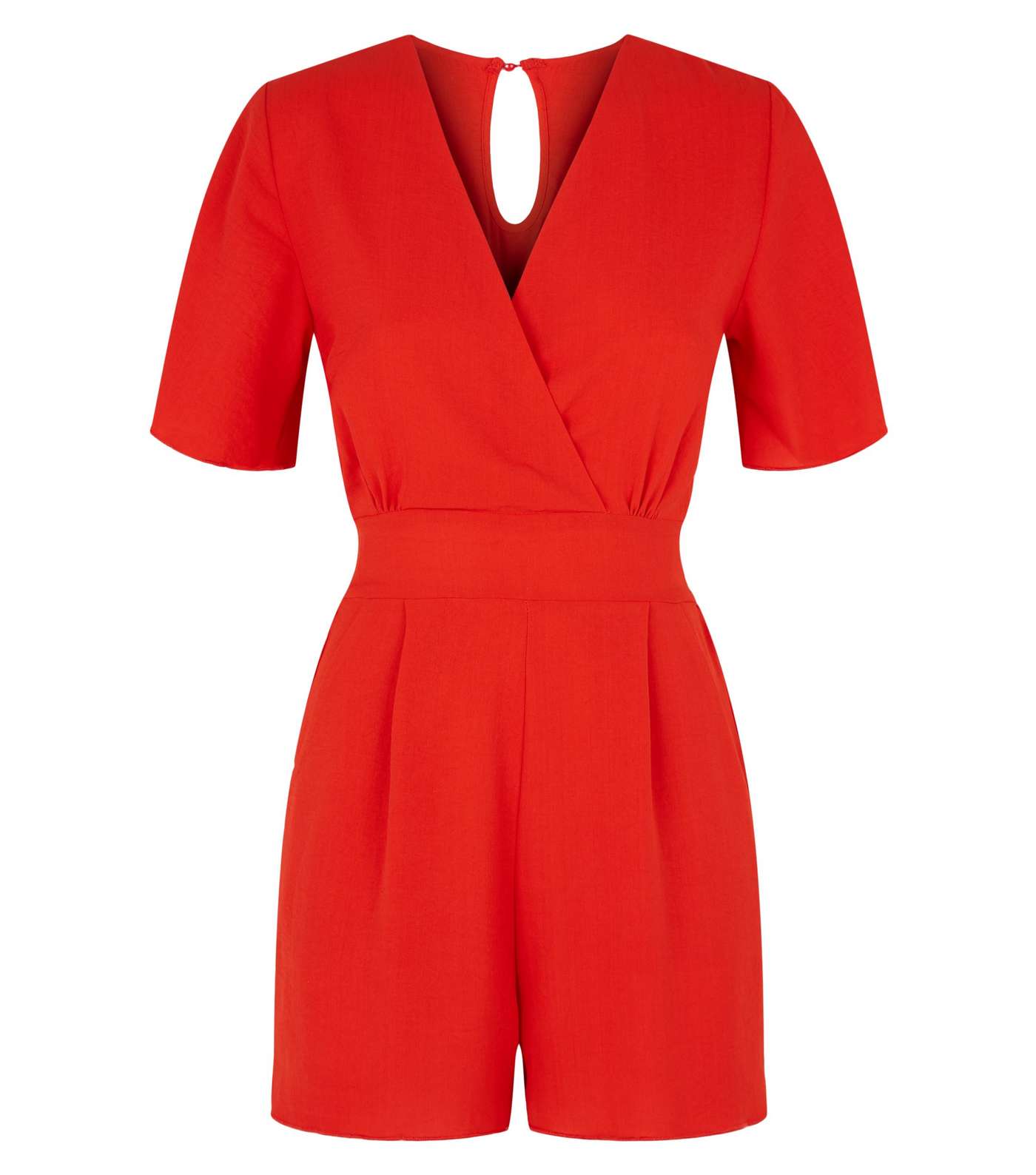 Cameo Rose Red Wrap Playsuit Image 4