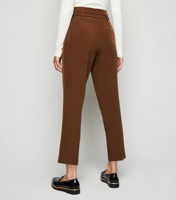 Dark Brown High Waist Trousers | New Look