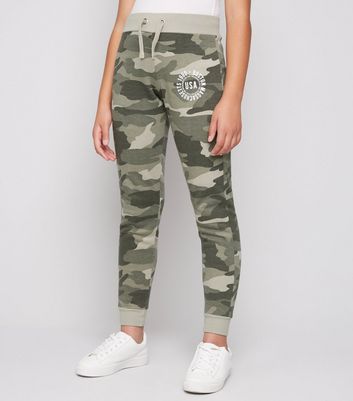 girls khaki joggers