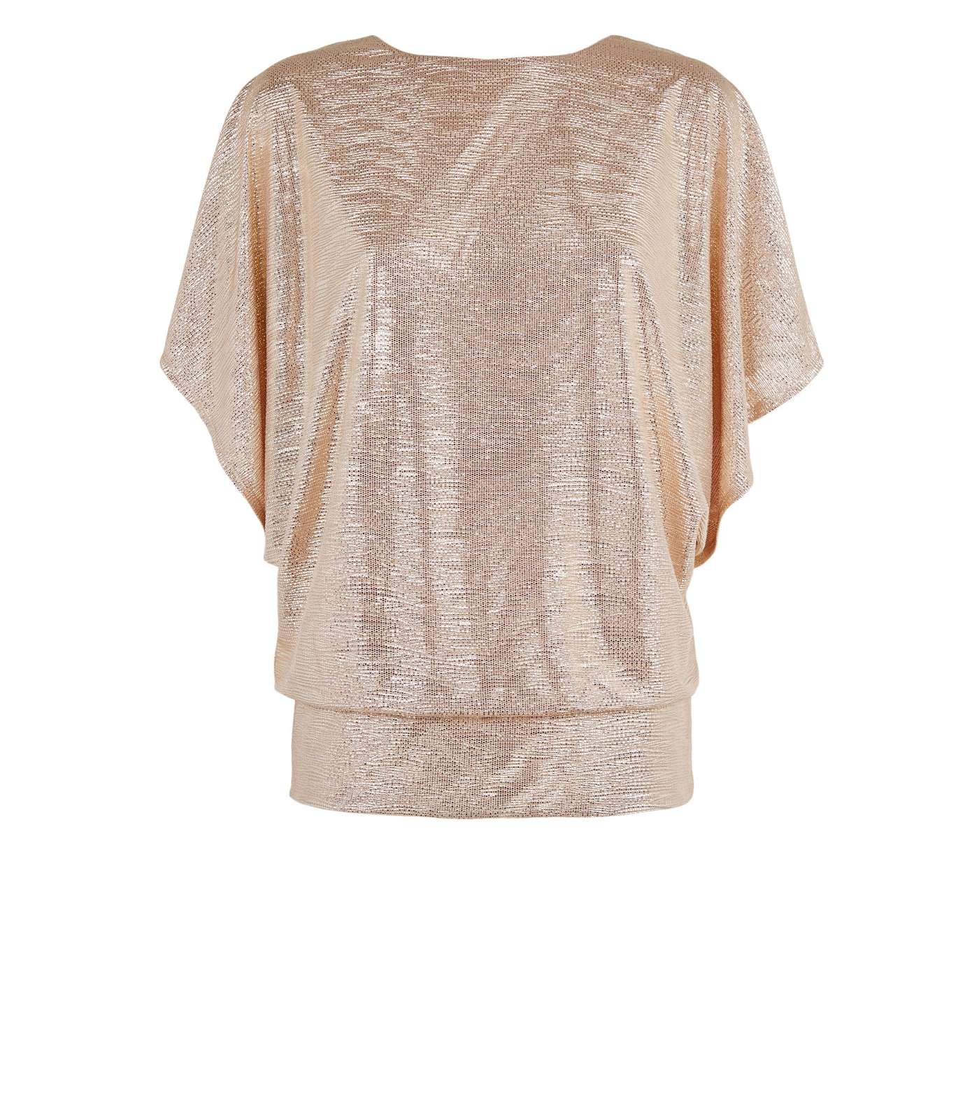 Gold Shimmer Batwing Sleeve Top Image 4