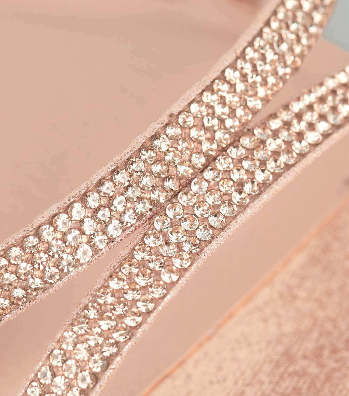 Wide Fit Rose Gold Diamanté Strap Sandals Image 4