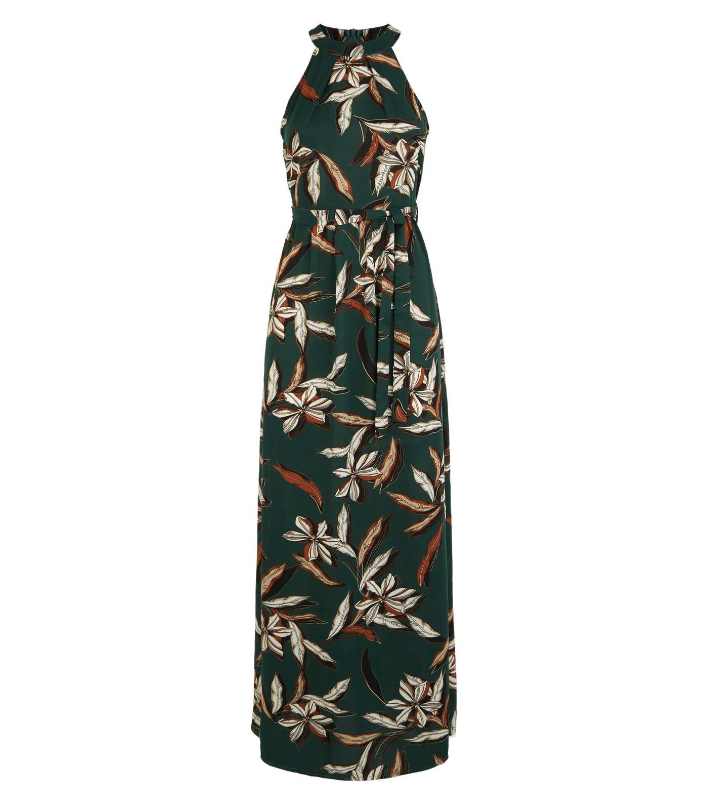 Mela Green Leaf Print Maxi Dress Image 4