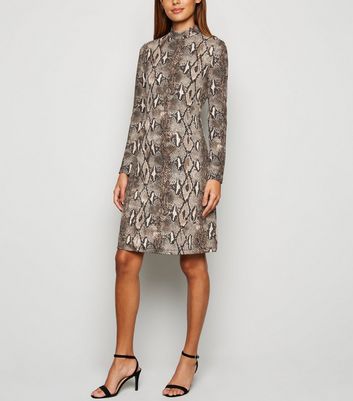 Snake print best sale dress new look