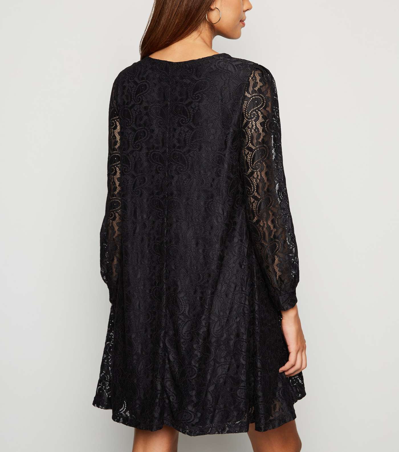 Mela Black Lace Tunic Dress Image 3