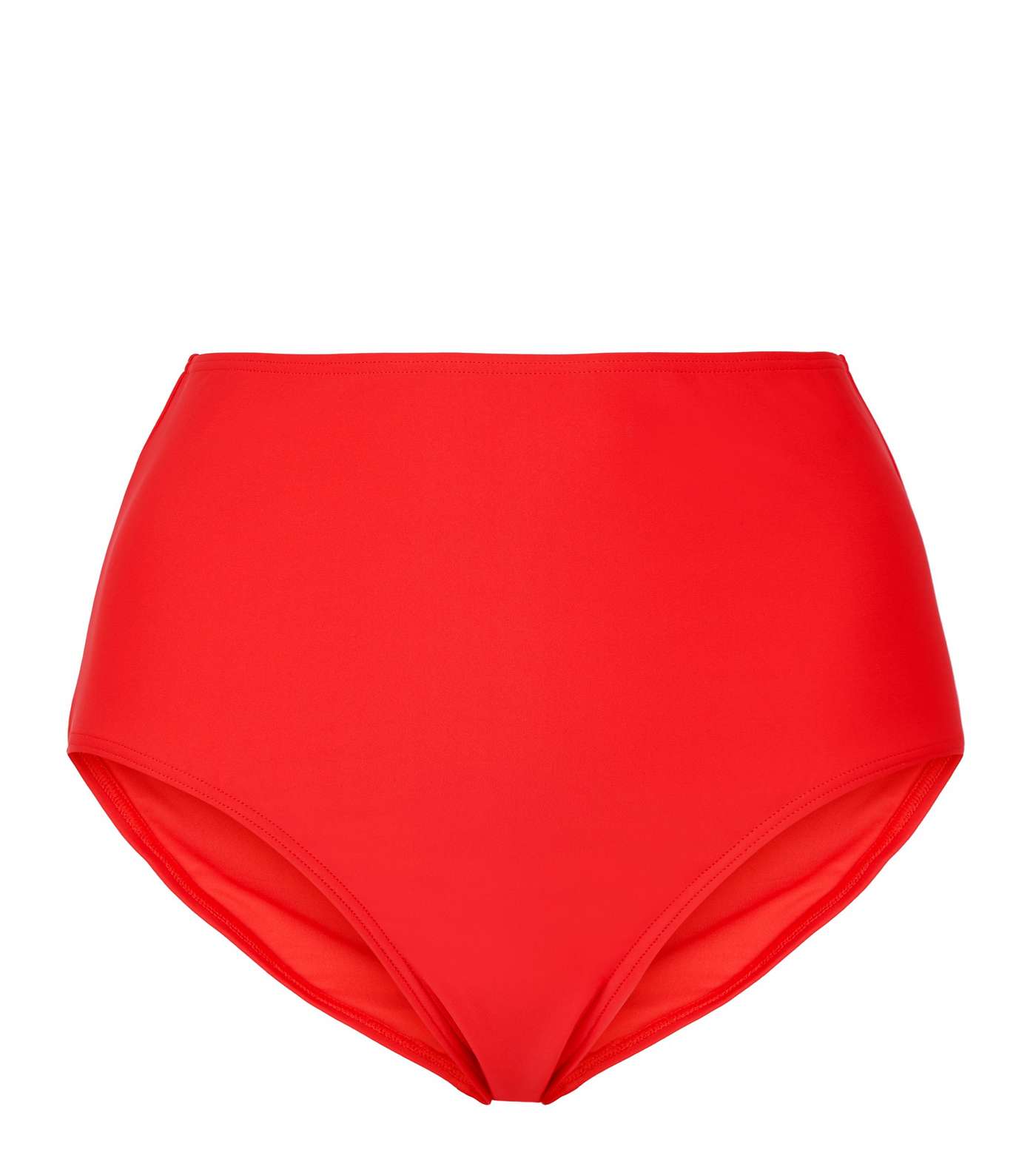 Red High Waist Bikini Bottoms Image 3