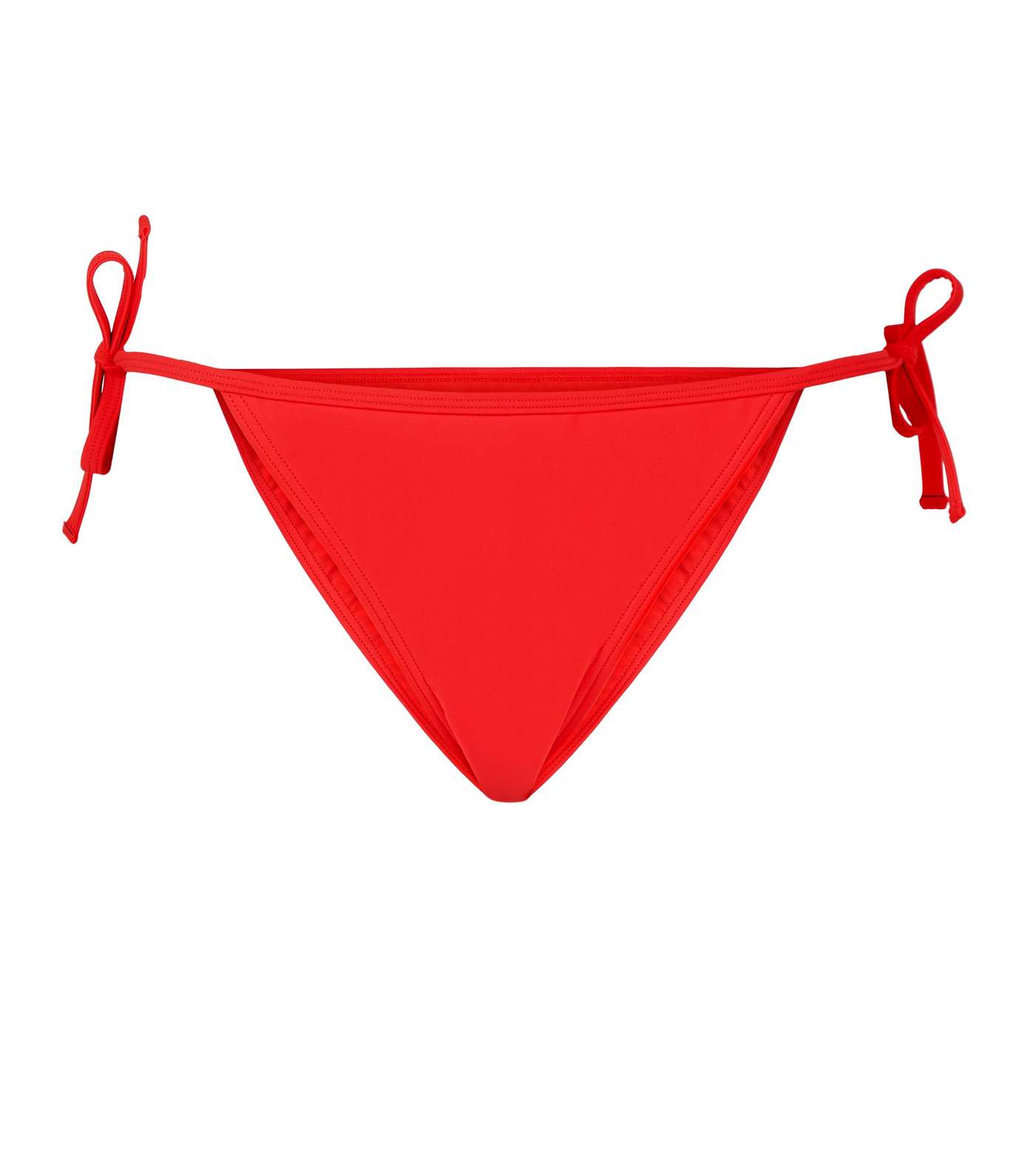 Red Tie Side Bikini Bottoms Image 2