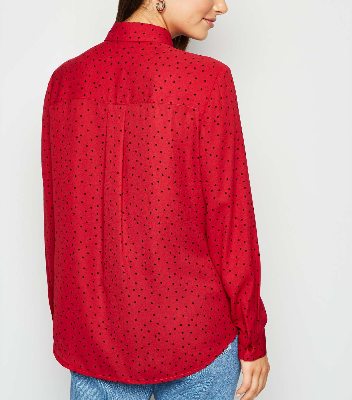 Petite Red Spot Long Sleeve Shirt Image 3