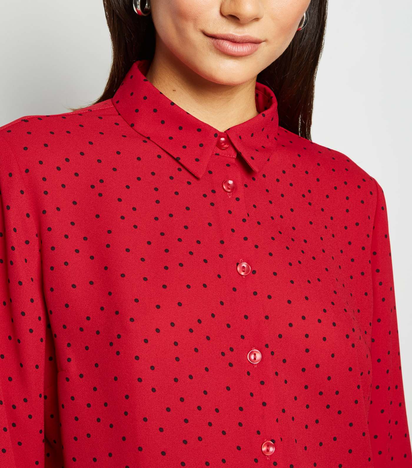 Petite Red Spot Long Sleeve Shirt Image 5