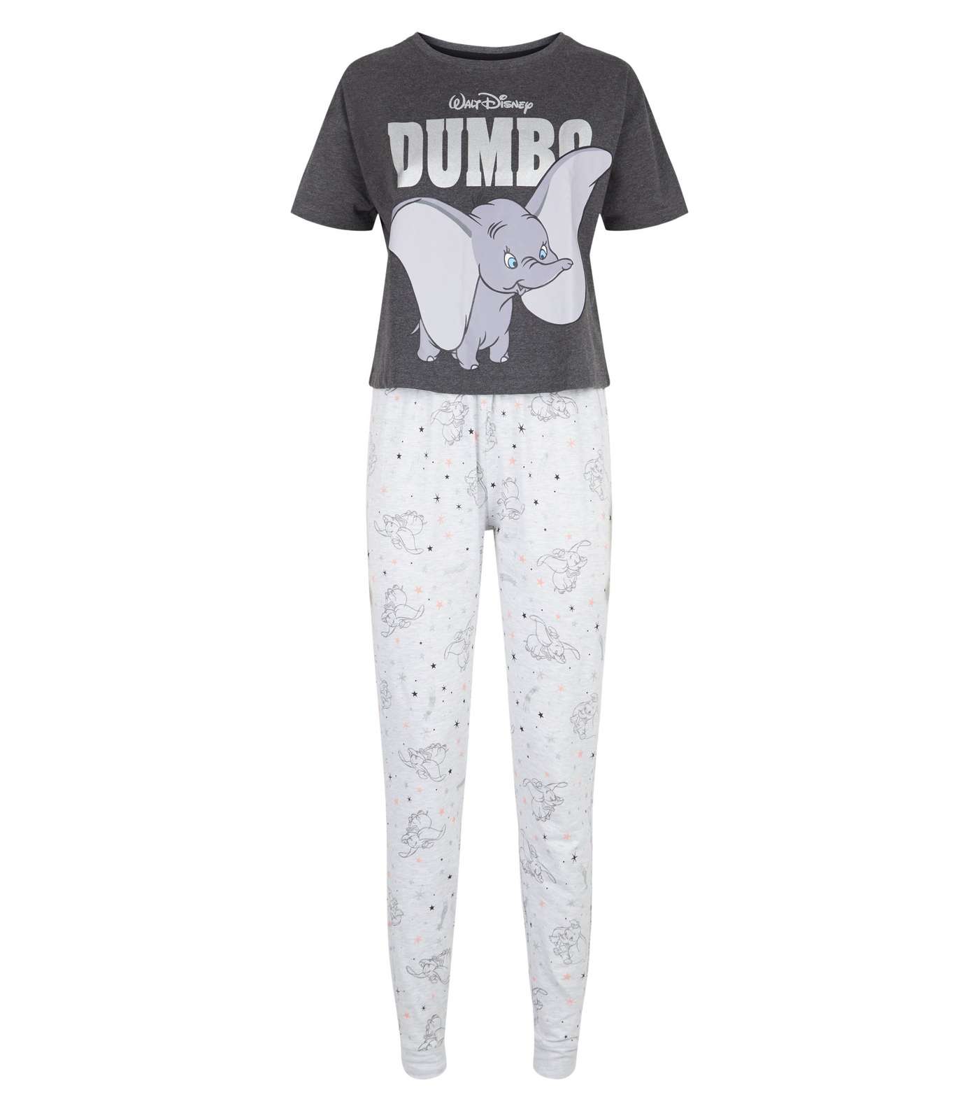 Light Grey Disney Dumbo Jogger Pyjama Set Image 4