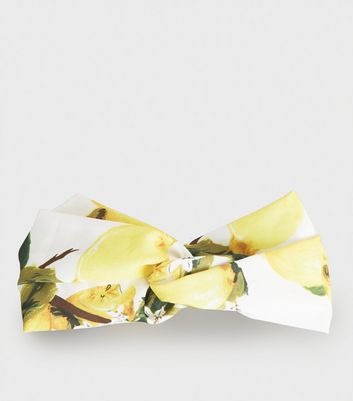 lemon print headband