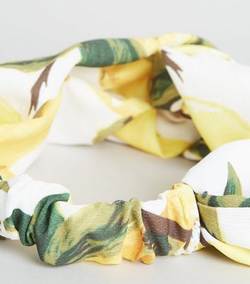 lemon print headband