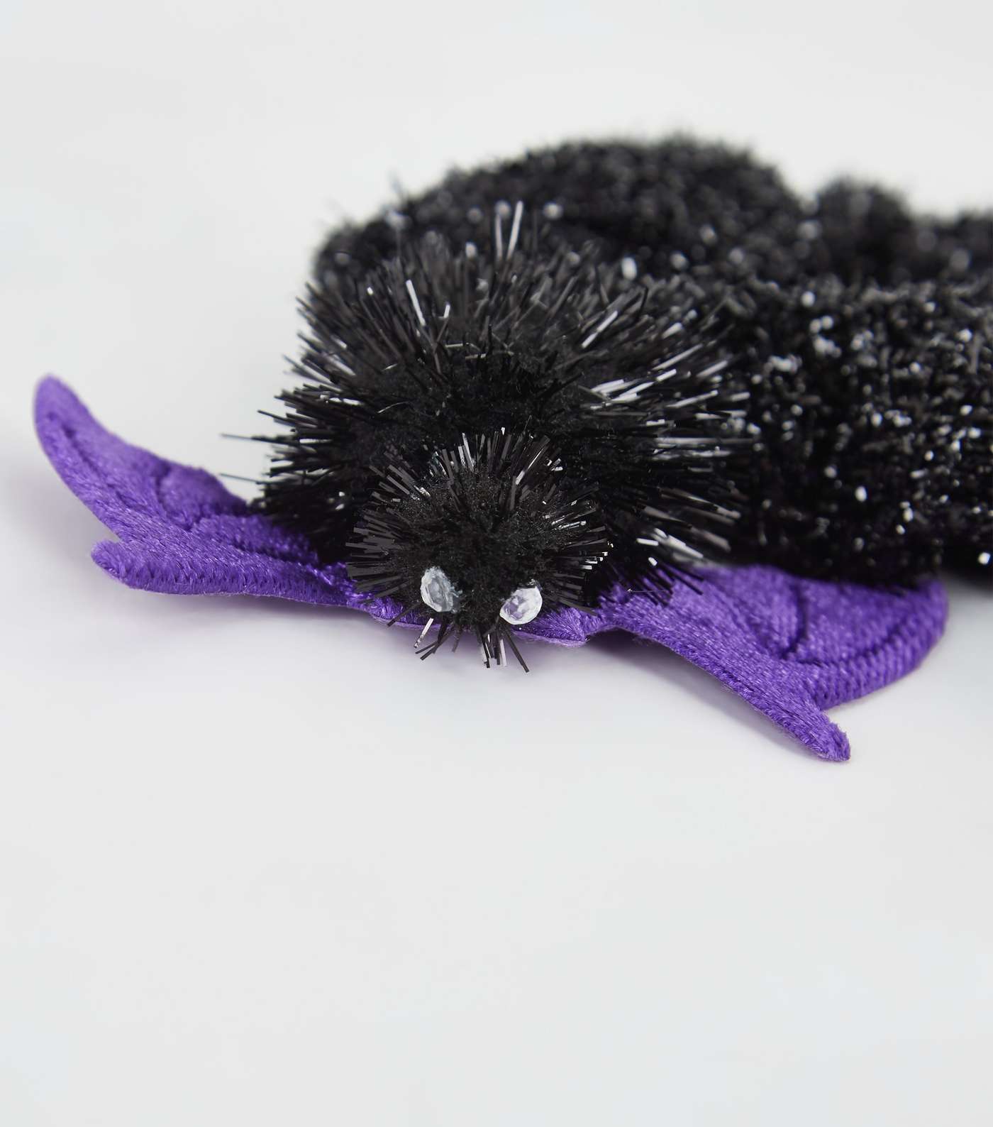 Black Bat Tinsel Halloween Scrunchie Image 3
