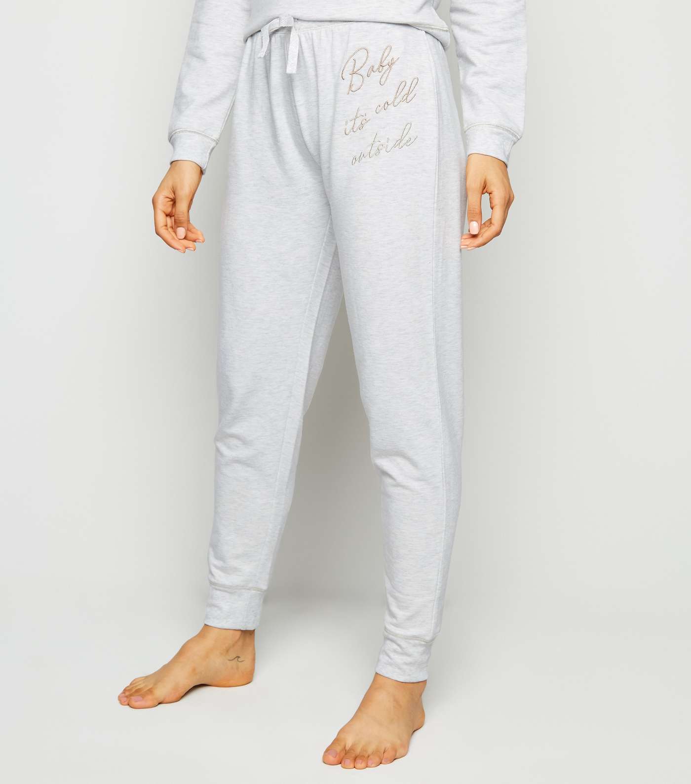 Pale Grey Baby It's Cold Outside Pyjama Joggers Image 2