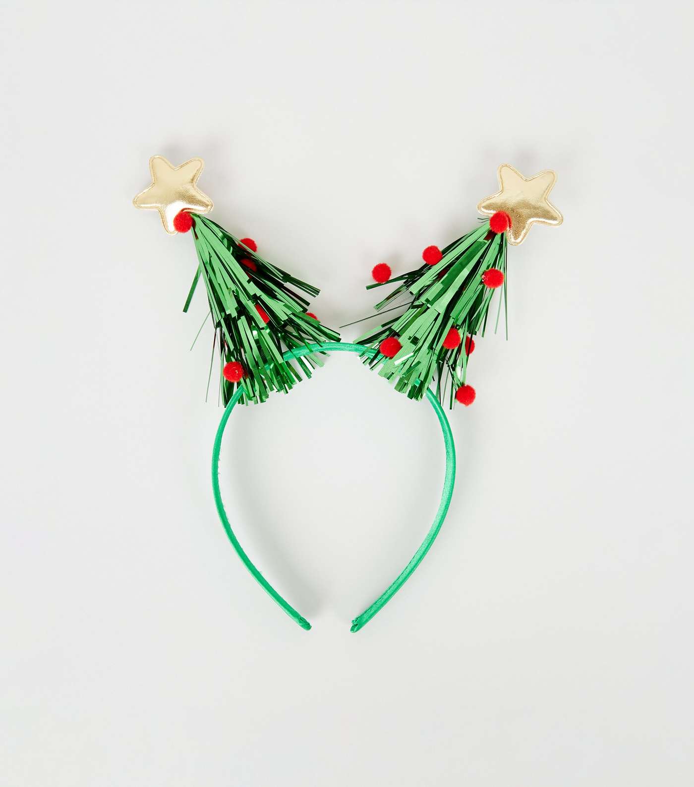 Green Christmas Tinsel Tree Headband