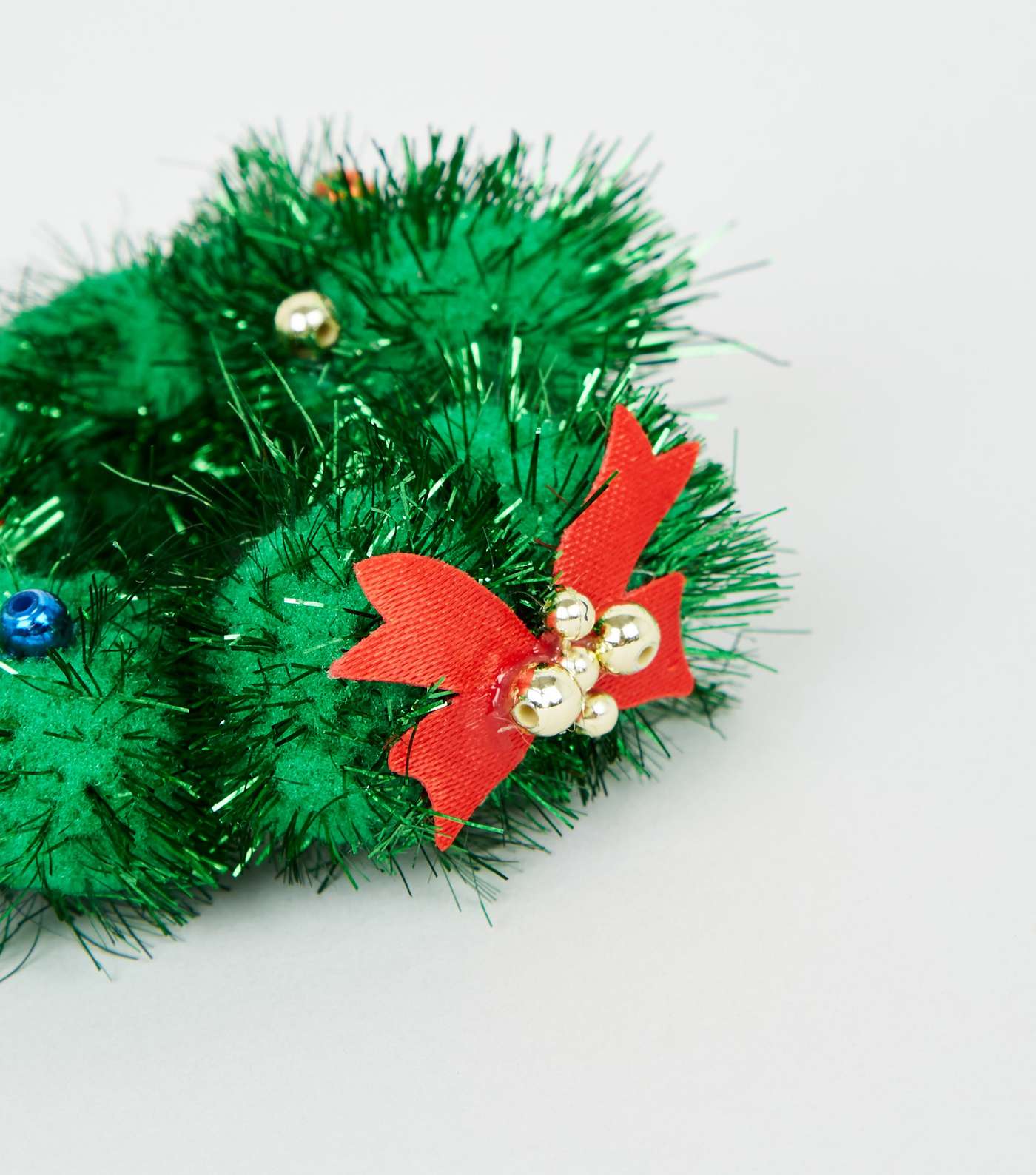 Green Christmas Wreath Scrunchie Image 3