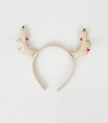 glitter antler headband