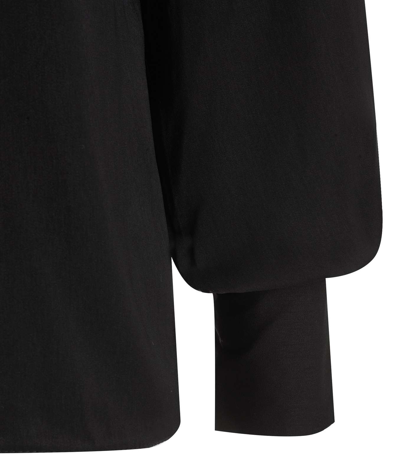 Black Tie Neck Long Sleeve Shirt  Image 3