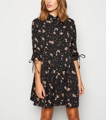 new look black shirt dress