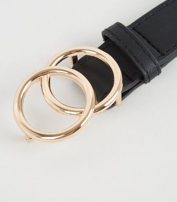 black belt gold circle buckle