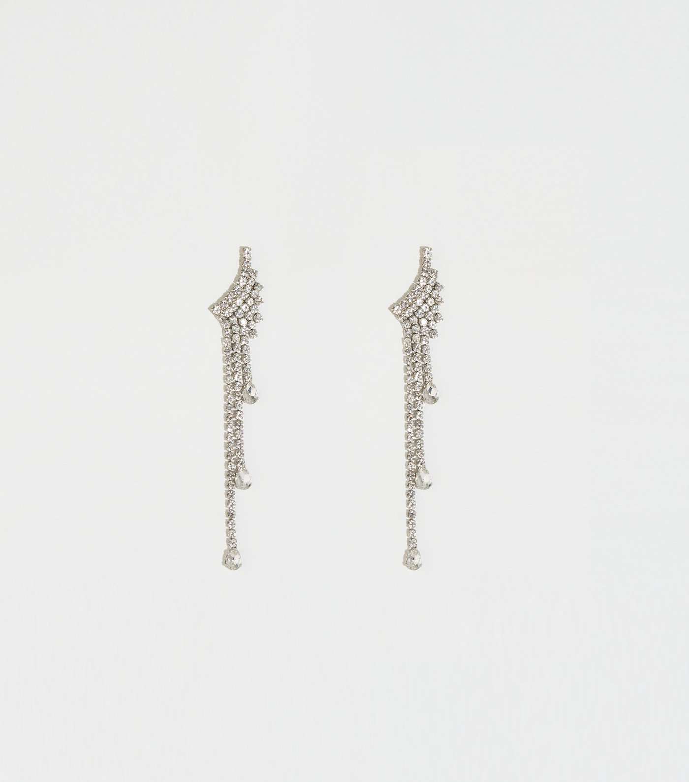 Silver Premium Diamanté Crawler Earrings