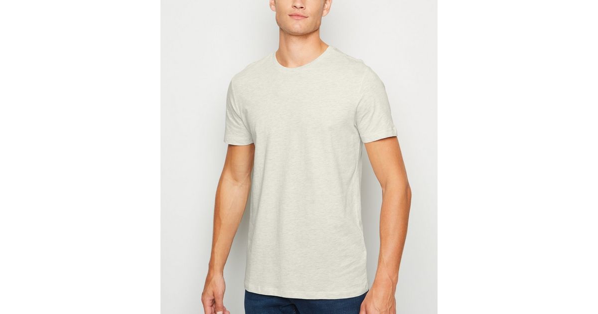 Cream Cotton Crew TShirt New Look