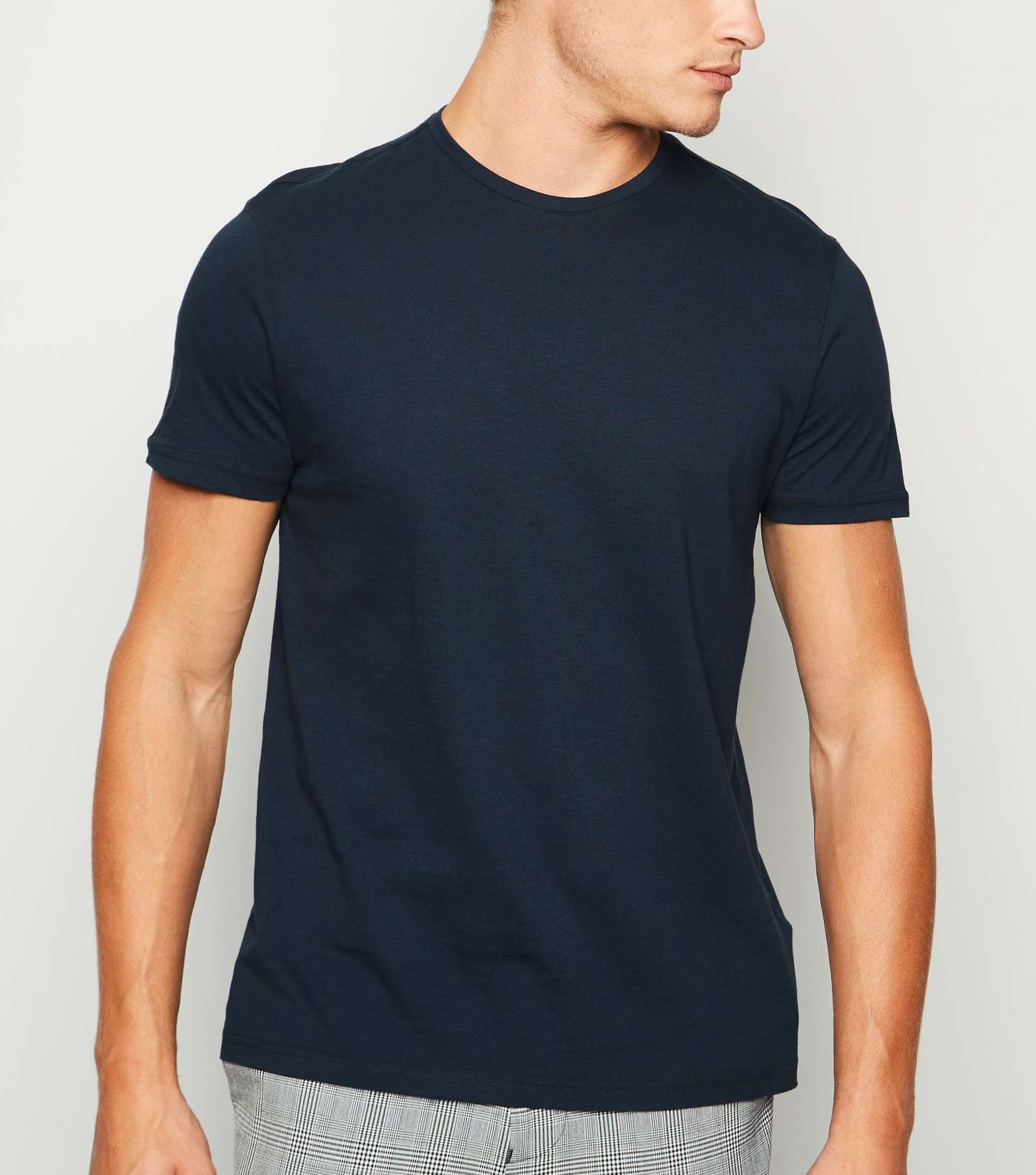 Navy Cotton Crew T-Shirt