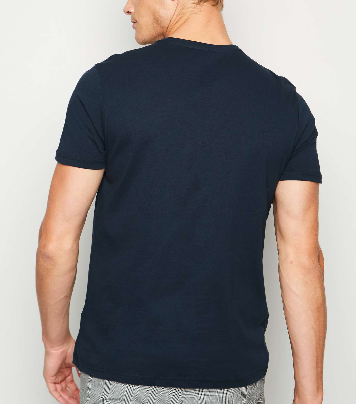 Navy Cotton Crew T-Shirt Image 3