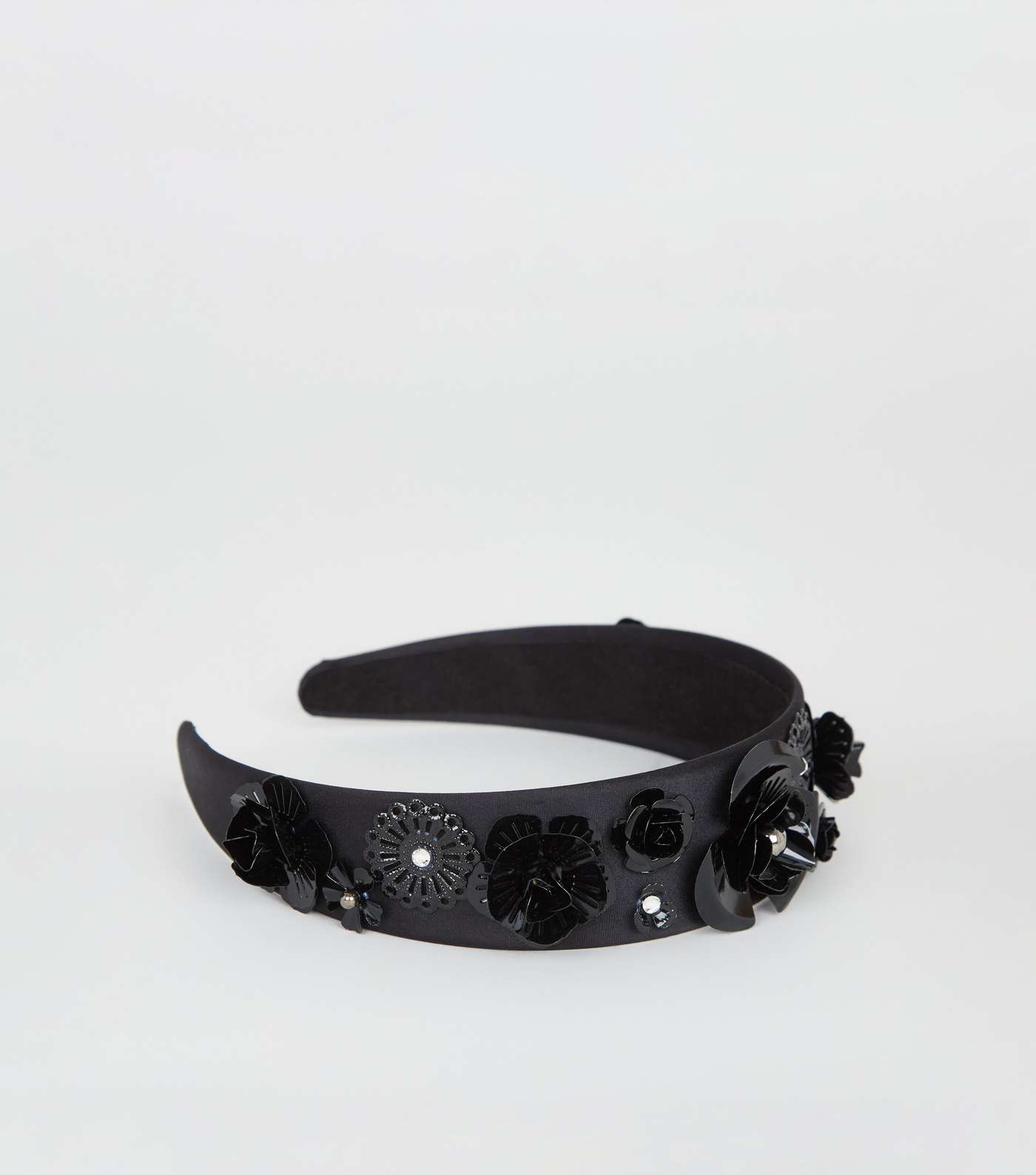 Black Flower Embellished Headband