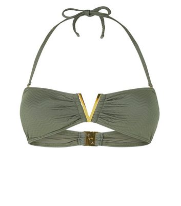 olive bandeau bikini