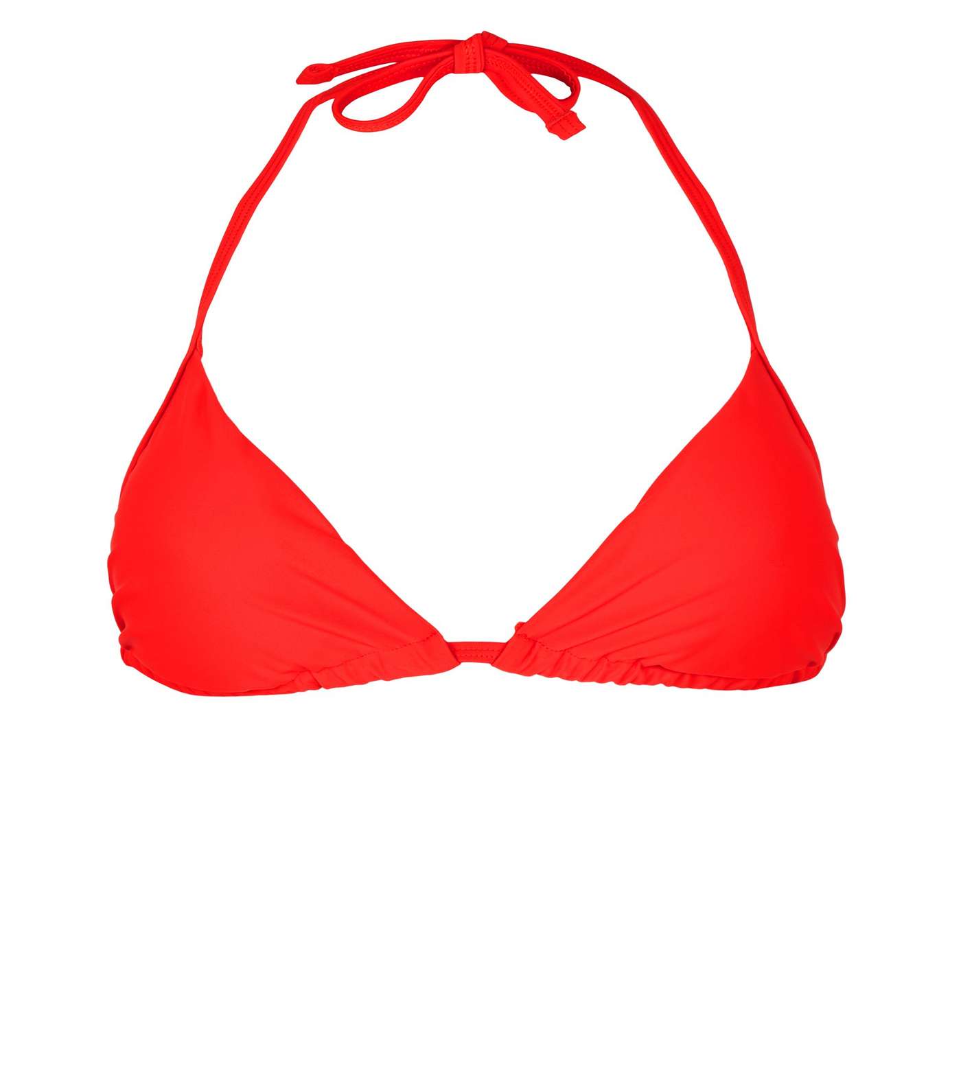 Red High Shine Triangle Bikini Top  Image 3