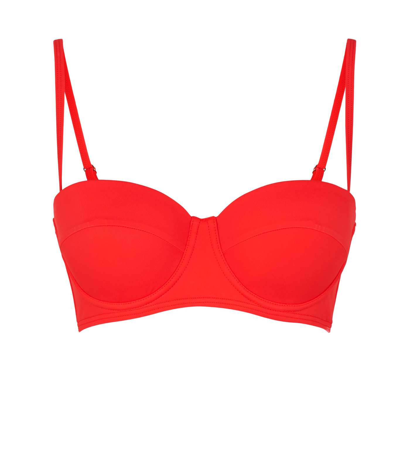 Red Underwired Bikini Top Image 3