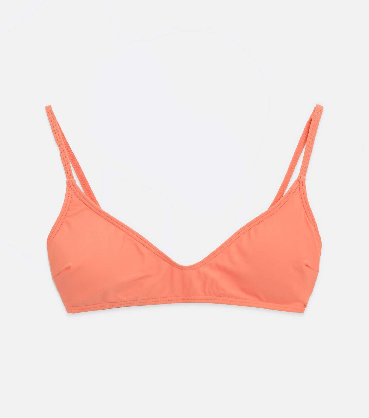 Bright Orange Scoop Neck Crop Bikini Top Image 5