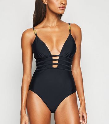 black swimsuit new look