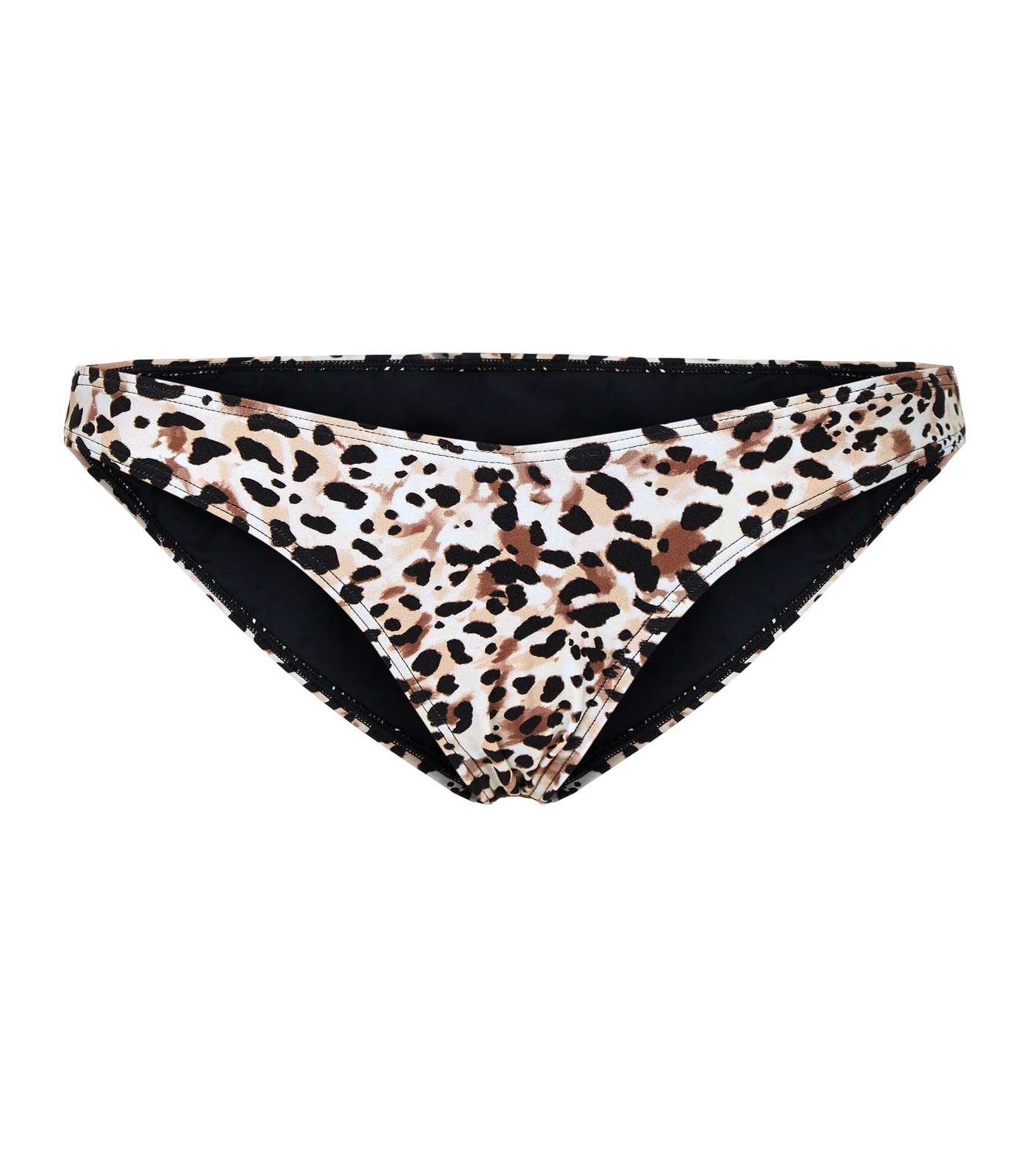 Brown Leopard Print V Front Bikini Bottoms Image 3