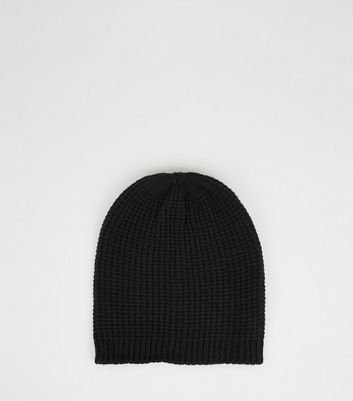 girls black beanie hat