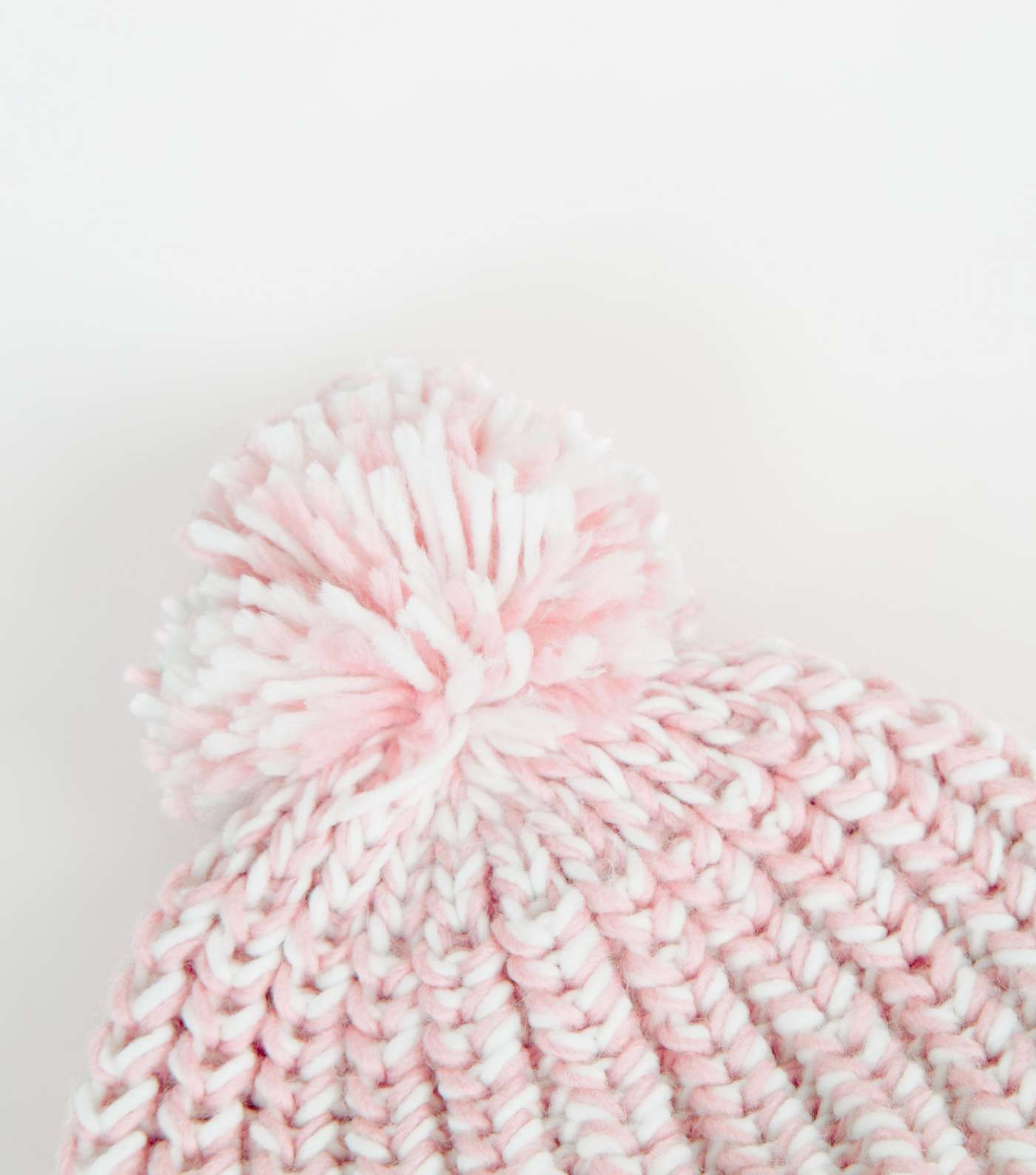 Girls Pink Knit Space Dye Bobble Hat  Image 3