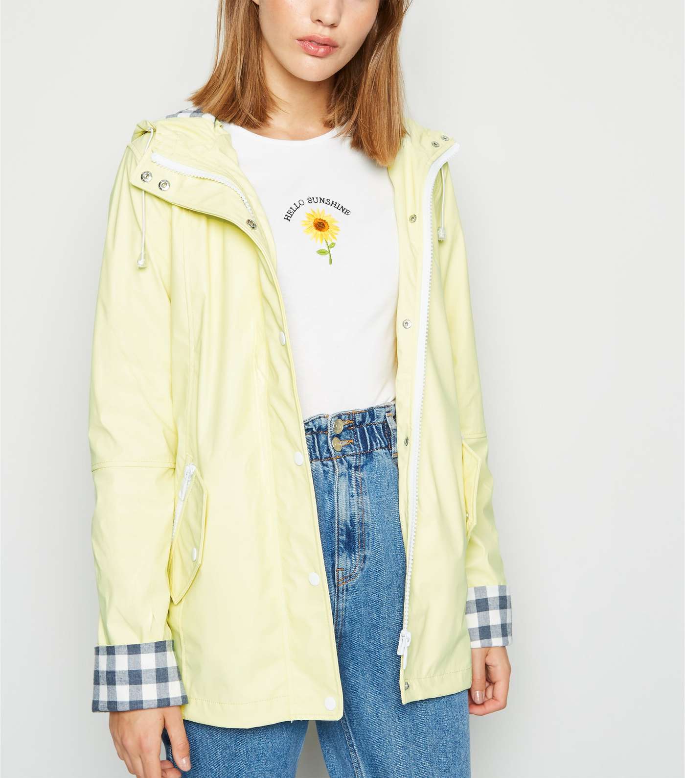 Urban Bliss Pale Yellow Check Lined Mac
