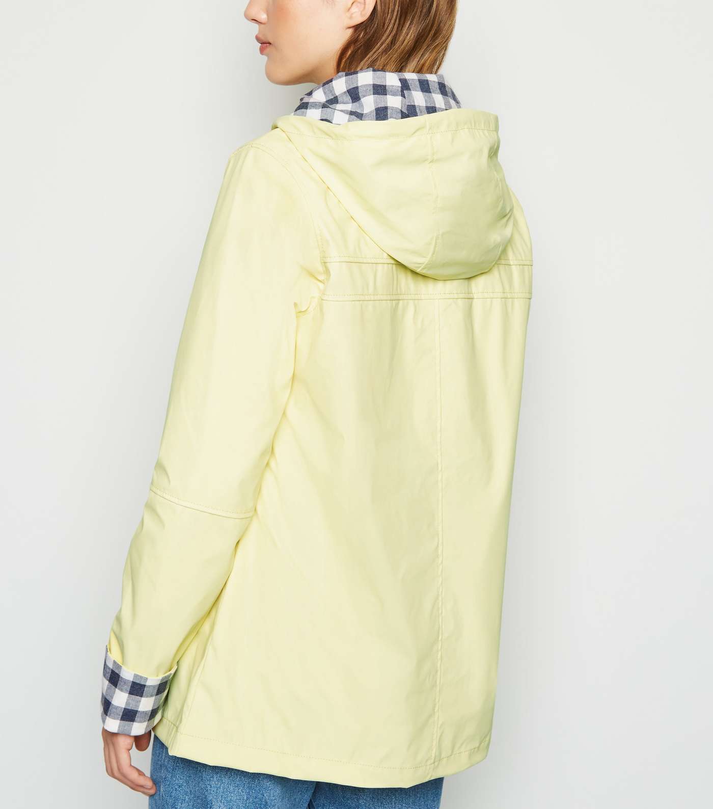 Urban Bliss Pale Yellow Check Lined Mac Image 3