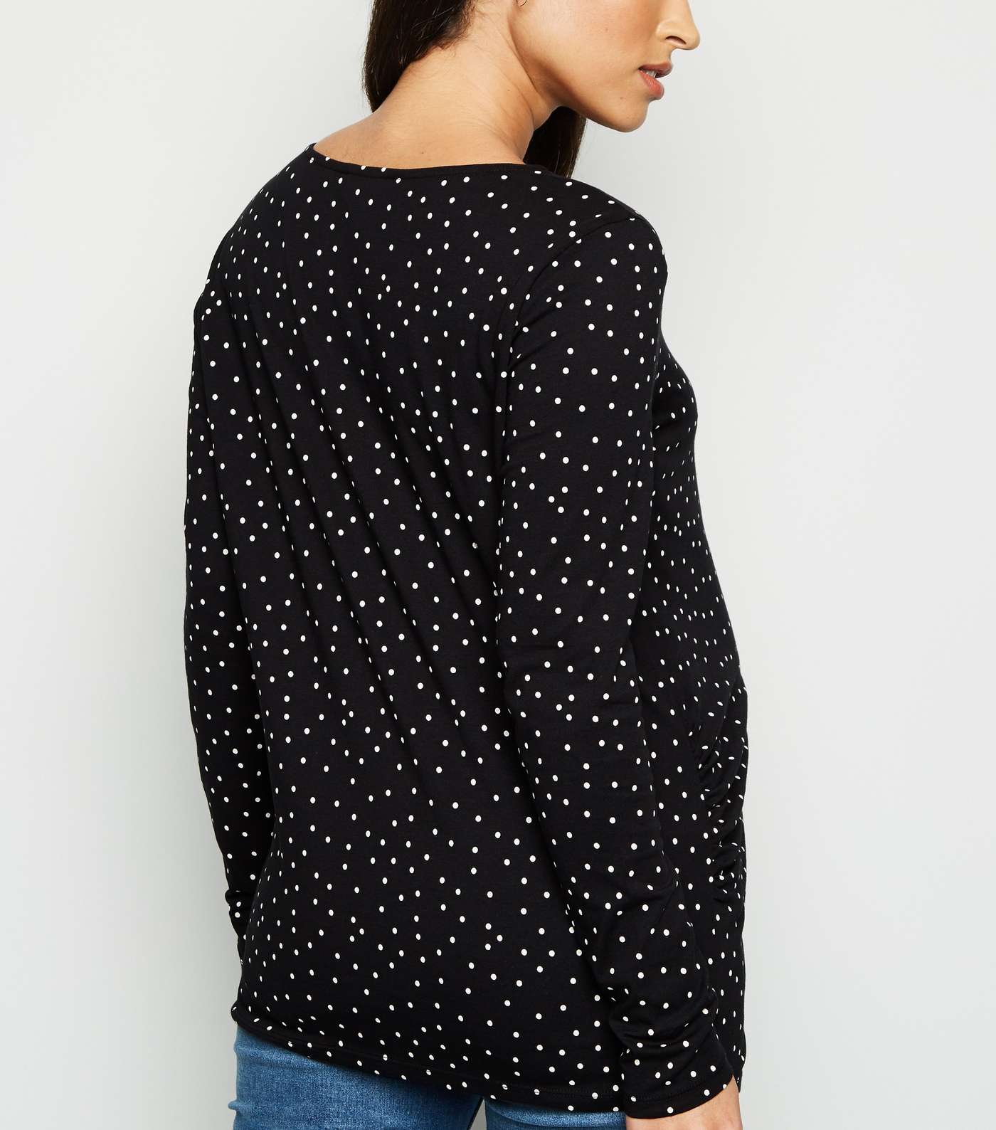 Maternity Black Spot Long Sleeve T-Shirt Image 3